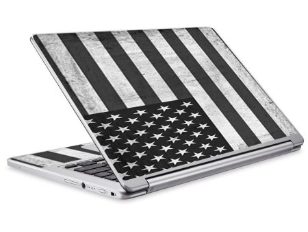 Black White Grunge Flag Usa America Acer Chromebook R13 Skin Online