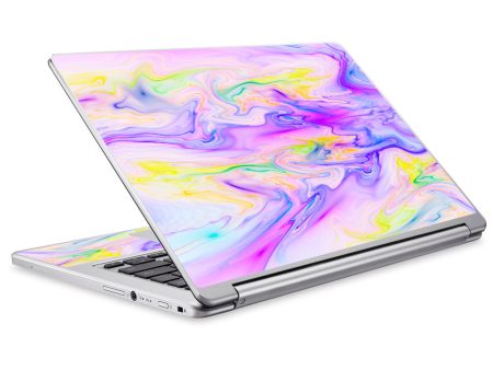 Pastel Marble Resin Pink Purple Swirls Mix Acer Chromebook R13 Skin Sale