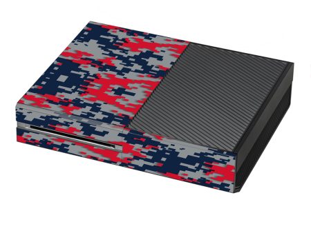 Digi Camo Team Colors Camouflage Red Grey Blue Microsoft Xbox One Skin on Sale