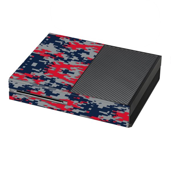 Digi Camo Team Colors Camouflage Red Grey Blue Microsoft Xbox One Skin on Sale