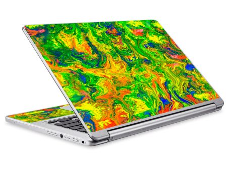 Green Trippy Color Mix Psychedelic Acer Chromebook R13 Skin Online Sale