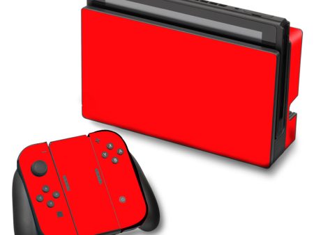 Solid Red Color Nintendo Switch Skin Cheap