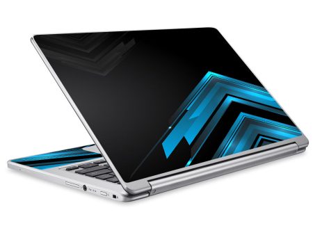 Black Blue Sharp Design Edge Acer Chromebook R13 Skin For Discount