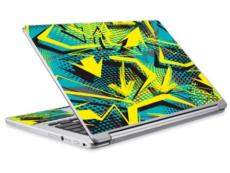 Yellow Blue Pop Art Arrows Acer Chromebook R13 Skin Online Hot Sale