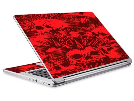 Red Punk Skulls Liberty Spikes Acer Chromebook R13 Skin For Discount