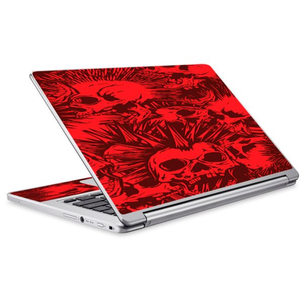 Red Punk Skulls Liberty Spikes Acer Chromebook R13 Skin For Discount