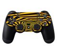 Black Yellow Trippy Pattern Sony Playstation PS4 Controller Skin Hot on Sale